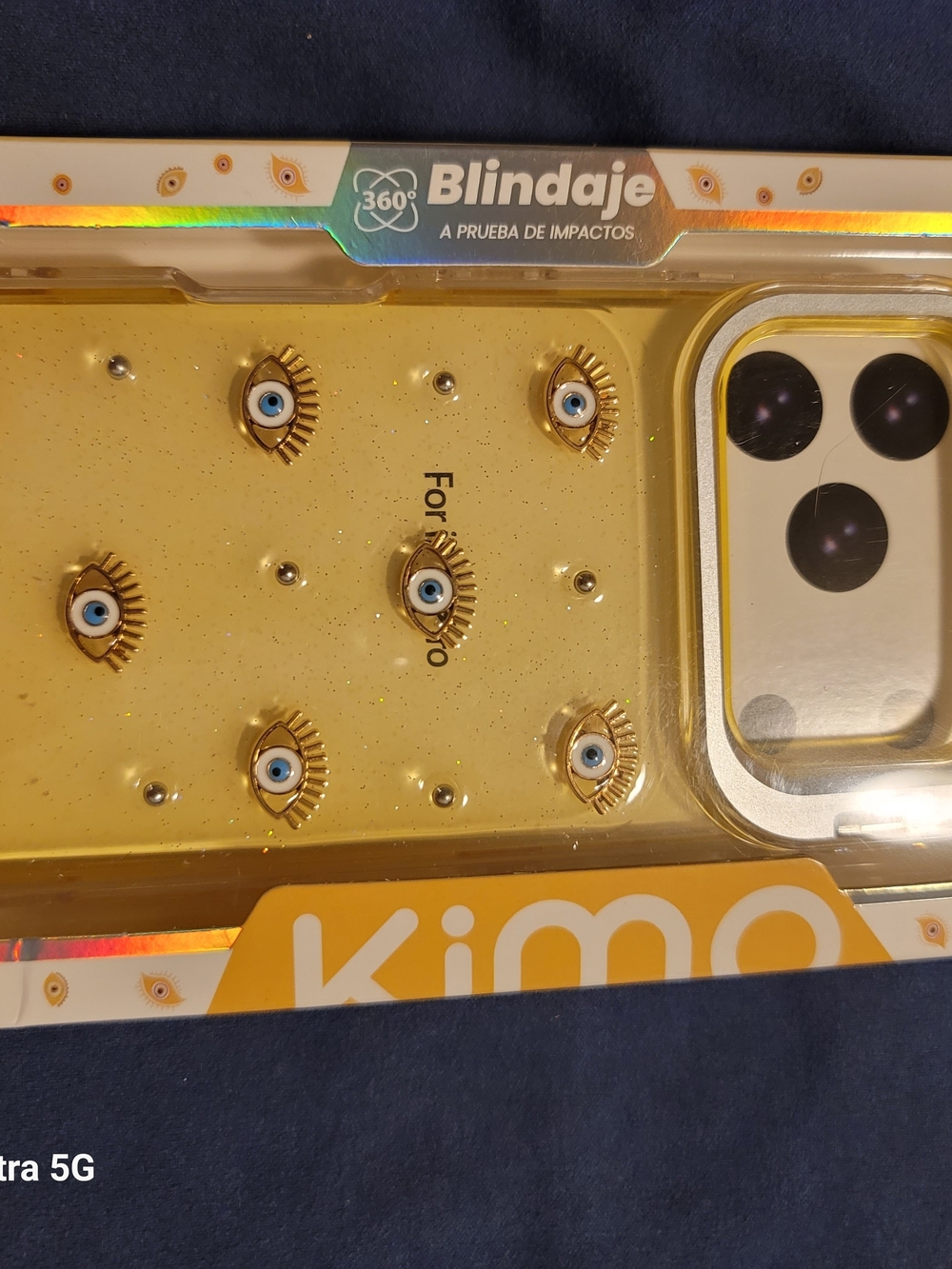 Gold Eye Embellished Protective Phone Case for IP 17 Pro GIMO